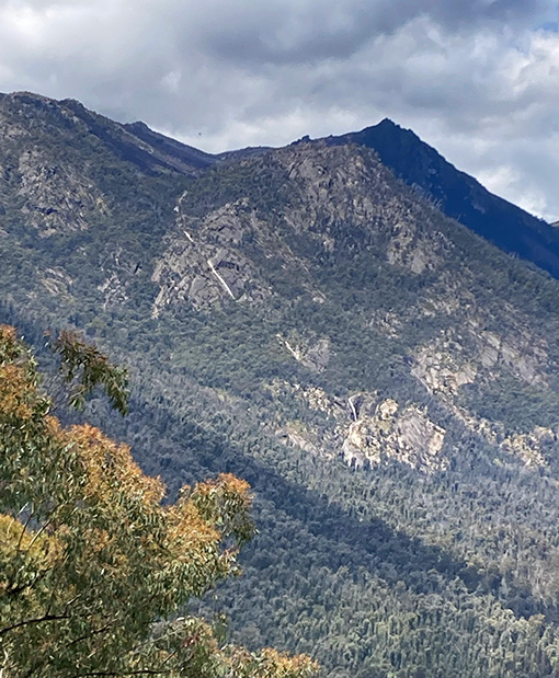 Waterfall glistening on Mt Buffalo